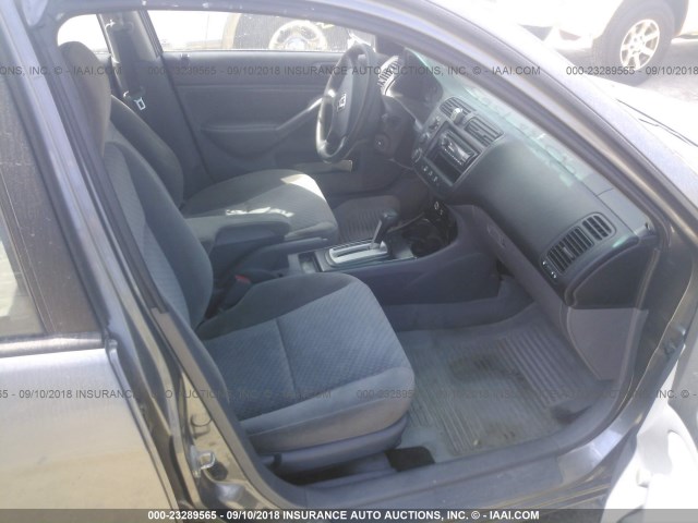 2HGES16385H584465 - 2005 HONDA CIVIC DX VP GRAY photo 5