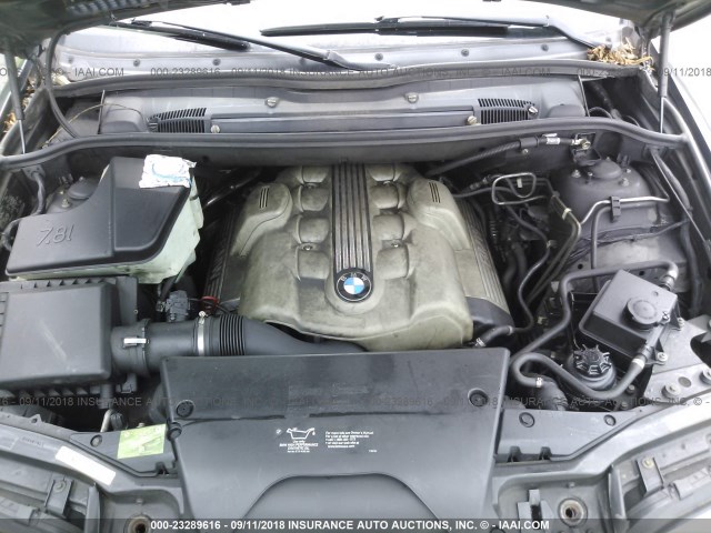 5UXFB53554LV08900 - 2004 BMW X5 4.4I GRAY photo 10