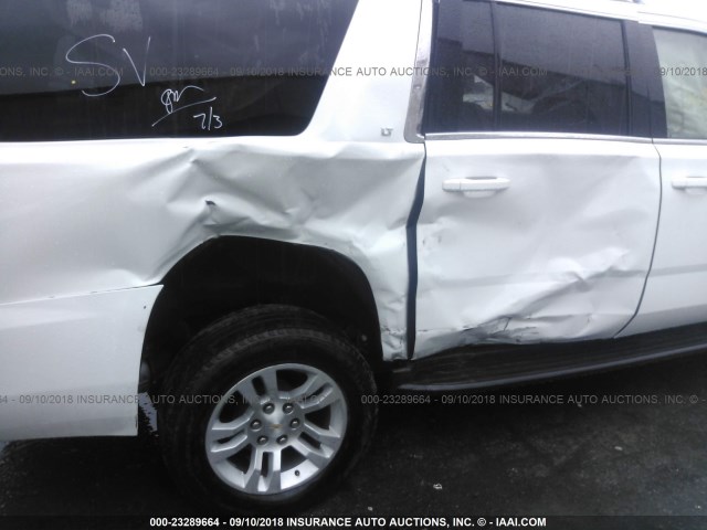 1GNSKHKC1JR187780 - 2018 CHEVROLET SUBURBAN K1500 LT WHITE photo 6