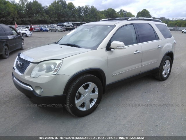 1GKER33717J129640 - 2007 GMC ACADIA SLT-2 TAN photo 2