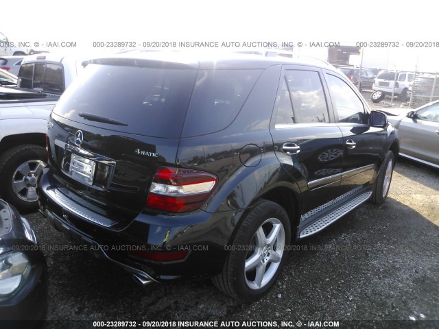 4JGBB72E59A452212 - 2009 MERCEDES-BENZ ML 550 BLACK photo 4