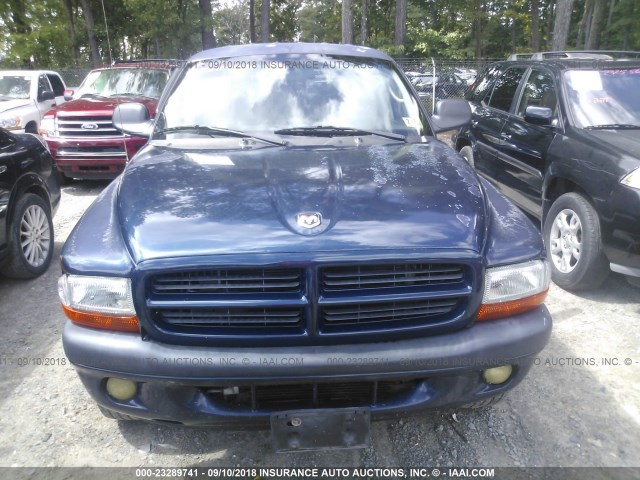 1B7HG2AN31S299610 - 2001 DODGE DAKOTA QUAD BLUE photo 6