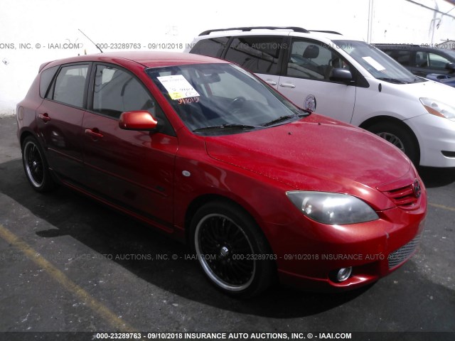 JM1BK143051274538 - 2005 MAZDA 3 HATCHBACK RED photo 1