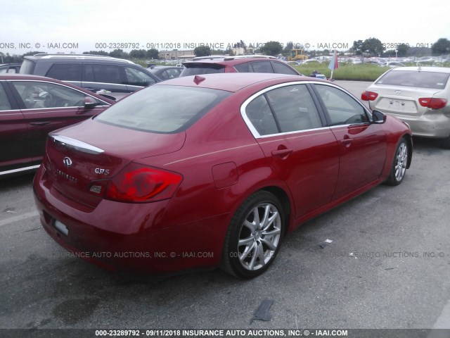 JNKCV61E79M310582 - 2009 INFINITI G37 JOURNEY/SPORT RED photo 4