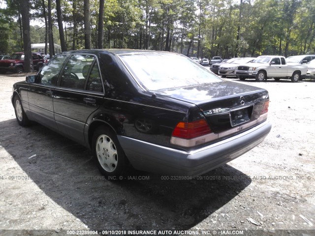 WDBGA33E1SA279698 - 1995 MERCEDES-BENZ S 320 BLACK photo 3