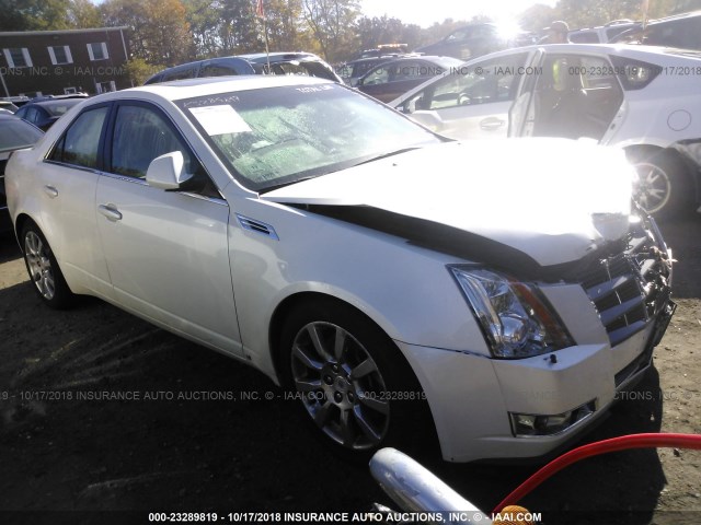 1G6DP57V780124549 - 2008 CADILLAC CTS HI FEATURE V6 WHITE photo 1