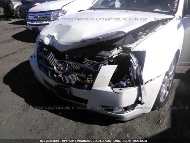 1G6DP57V780124549 - 2008 CADILLAC CTS HI FEATURE V6 WHITE photo 6