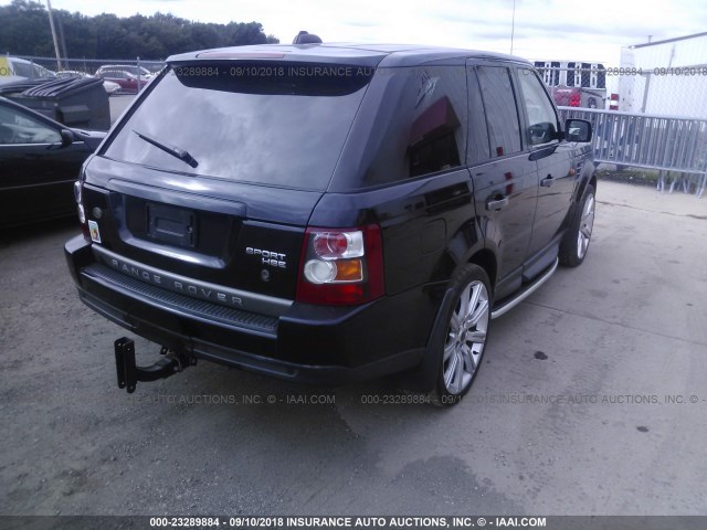 SALSK25497A993196 - 2007 LAND ROVER RANGE ROVER SPORT HSE BLACK photo 4