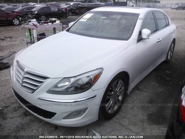 KMHGC4DD7CU151338 - 2012 HYUNDAI GENESIS 3.8L WHITE photo 2