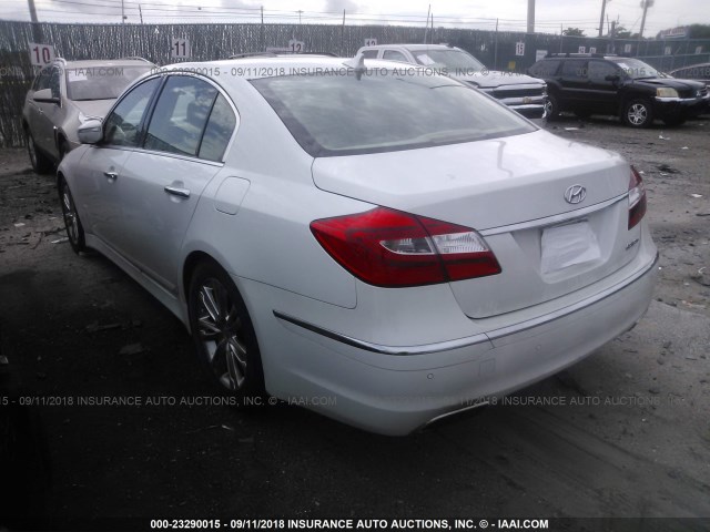 KMHGC4DD7CU151338 - 2012 HYUNDAI GENESIS 3.8L WHITE photo 3