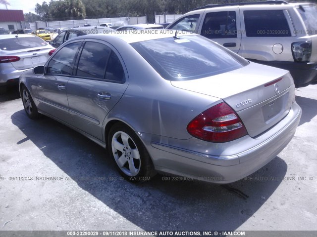 WDBUF70J24A594123 - 2004 MERCEDES-BENZ E 500 SILVER photo 3