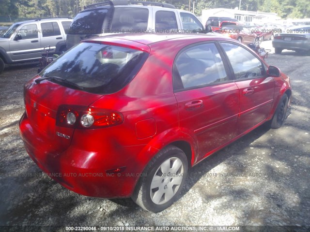 KL5JD66Z87K517231 - 2007 SUZUKI RENO RED photo 4