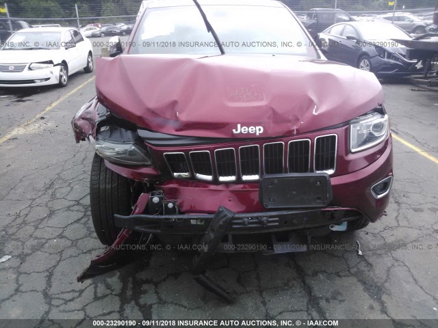 1C4RJFBG5EC163377 - 2014 JEEP GRAND CHEROKEE LIMITED RED photo 6
