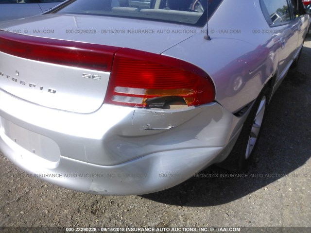 2B3AD46R34H706954 - 2004 DODGE INTREPID SE SILVER photo 6