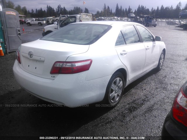 4T1BE46K98U769039 - 2008 TOYOTA CAMRY CE/LE/XLE/SE WHITE photo 4