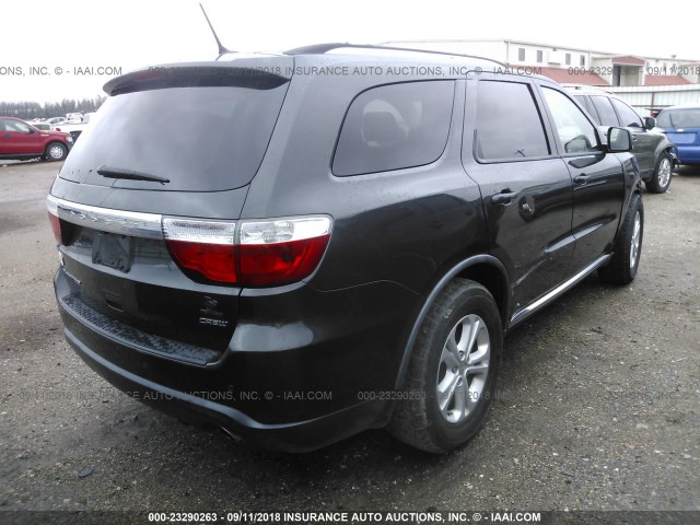 1D4RD4GG0BC692030 - 2011 DODGE DURANGO CREW GRAY photo 4