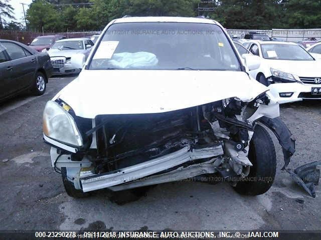 2HKYF18714H505482 - 2004 HONDA PILOT EXL WHITE photo 6