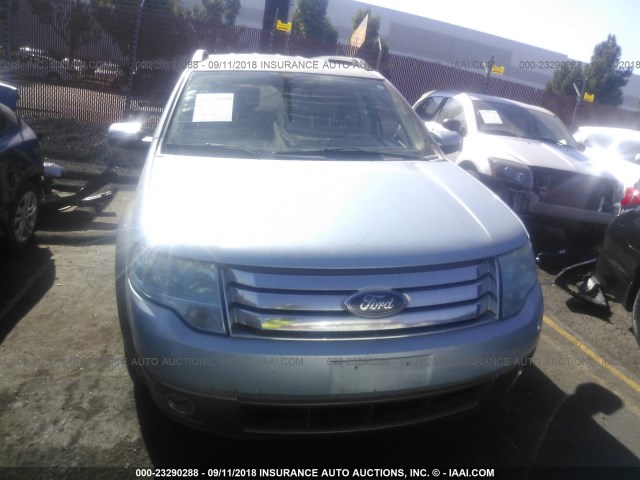 1FMDK02W38GA33473 - 2008 FORD TAURUS X SEL Light Blue photo 6