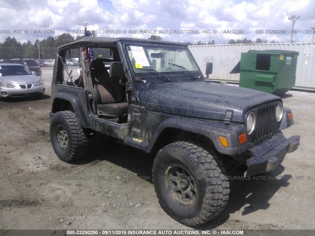 1J4FA49S4YP789060 - 2000 JEEP WRANGLER / TJ SPORT BLACK photo 1