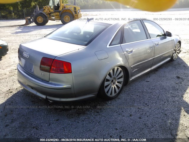 WAULL44E76N012138 - 2006 AUDI A8 4.2 QUATTRO SILVER photo 4