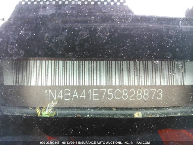 1N4BA41E75C828873 - 2005 NISSAN MAXIMA SE/SL SILVER photo 9