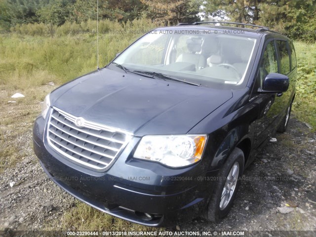 2A8HR54P88R738393 - 2008 CHRYSLER TOWN & COUNTRY TOURING BLUE photo 2