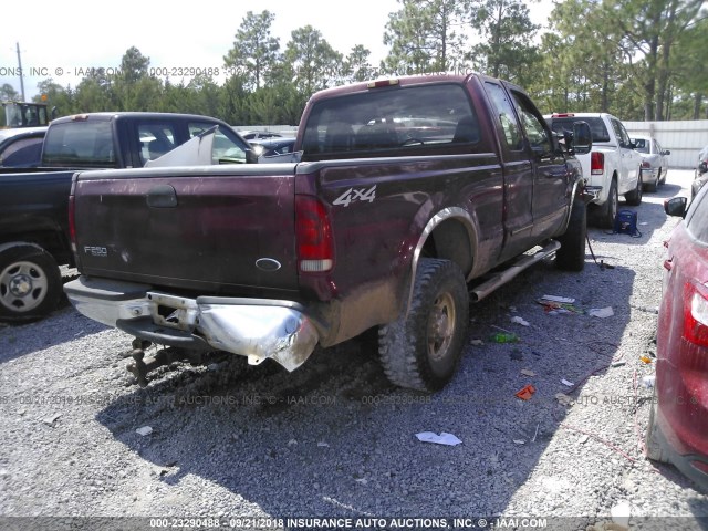 1FTNX21F9YEC92164 - 2000 FORD F250 SUPER DUTY MAROON photo 4