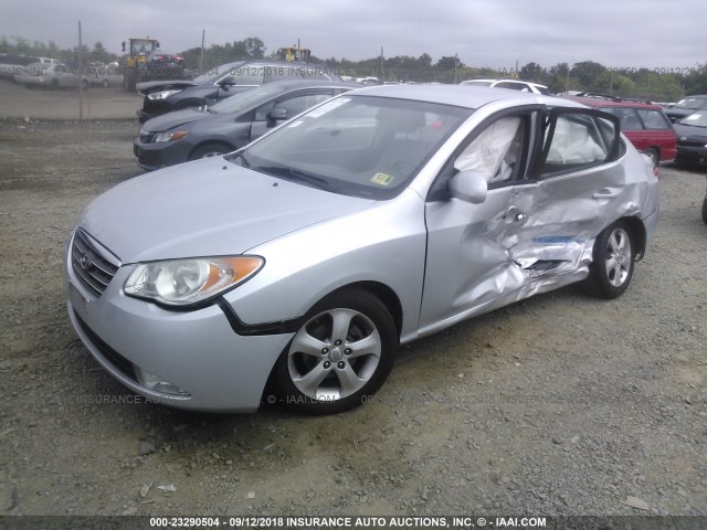 KMHDU46D09U656000 - 2009 HYUNDAI ELANTRA GLS/SE SILVER photo 2