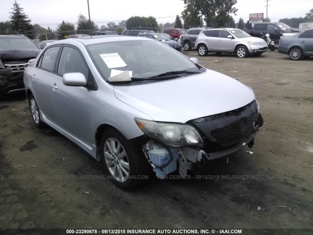 1NXBU4EE0AZ244391 - 2010 TOYOTA COROLLA S/LE/XLE SILVER photo 1