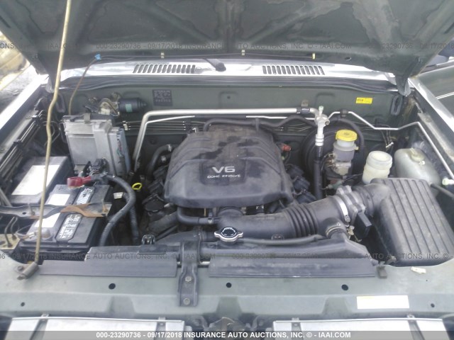 JACDS58X527J12540 - 2002 ISUZU TROOPER S/LS/LIMITED მწვანე ფოტო 10