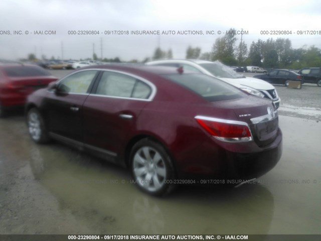 1G4GE5ED4BF219449 - 2011 BUICK LACROSSE CXS RED photo 3