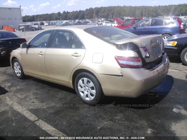 4T1BF3EK4BU769479 - 2011 TOYOTA CAMRY SE/LE/XLE ოქროსფერი ფოტო 3