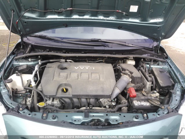 JTDBL40EX9J047515 - 2009 TOYOTA COROLLA LE/XLE TURQUOISE photo 10