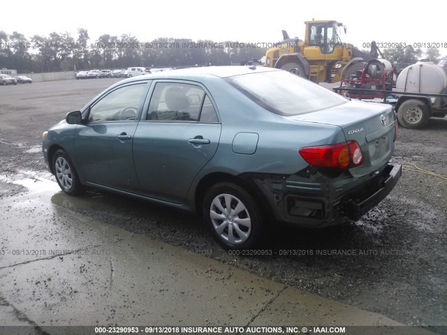JTDBL40EX9J047515 - 2009 TOYOTA COROLLA LE/XLE TURQUOISE photo 3