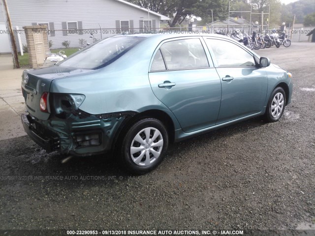 JTDBL40EX9J047515 - 2009 TOYOTA COROLLA LE/XLE TURQUOISE photo 4