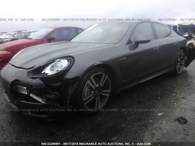 WP0AA2A77EL006750 - 2014 PORSCHE PANAMERA 2/4 GRAY photo 2