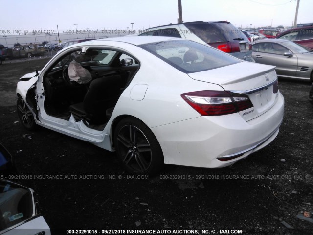 1HGCR2F11HA020280 - 2017 HONDA ACCORD SPORT SPECIAL EDITION WHITE photo 3