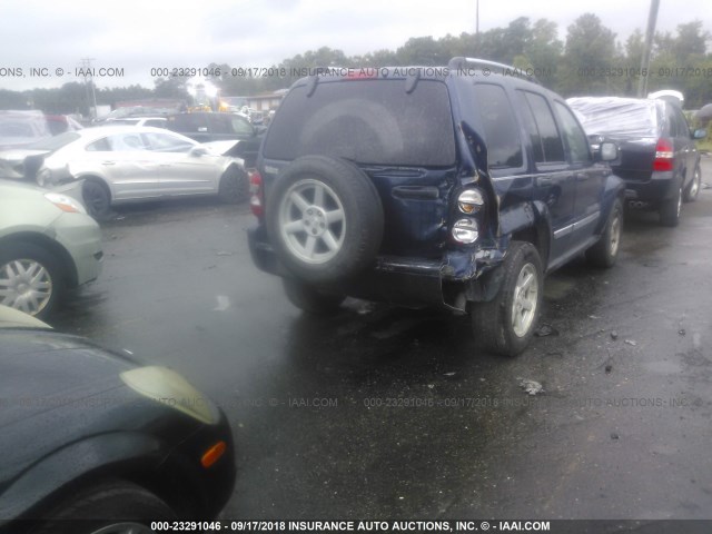 1J4GL58K06W182596 - 2006 JEEP LIBERTY LIMITED BLUE photo 4