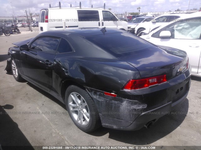 2G1FA1E35F9115393 - 2015 CHEVROLET CAMARO LS GRAY photo 3