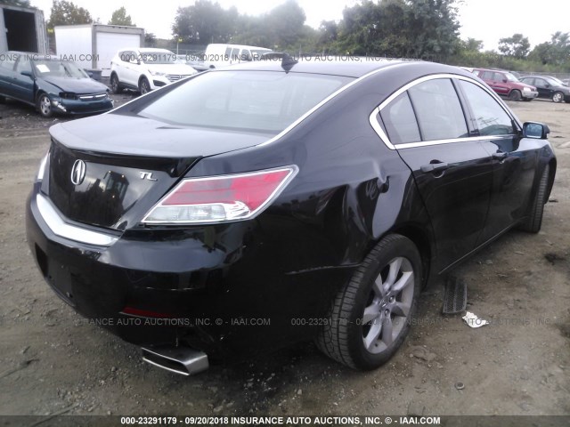 19UUA8F5XDA016496 - 2013 ACURA TL TECH BLACK photo 4