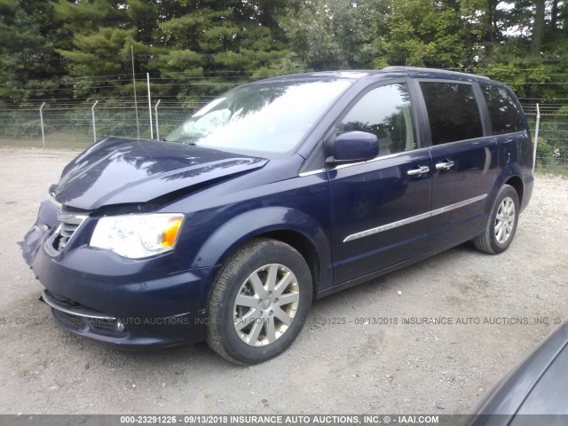 2C4RC1BGXER418383 - 2014 CHRYSLER TOWN & COUNTRY TOURING Dark Blue photo 2