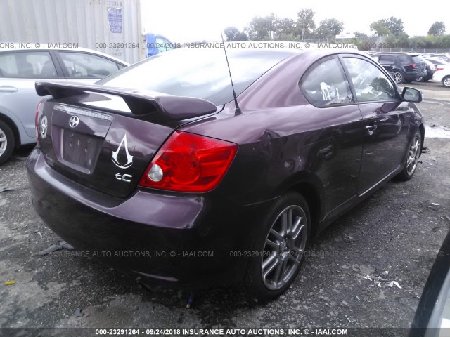 JTKDE167670172310 - 2007 TOYOTA SCION TC 紫色 照片 4