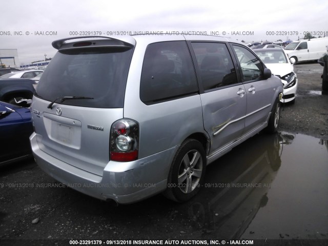 JM3LW28J940505908 - 2004 MAZDA MPV WAGON SILVER photo 4