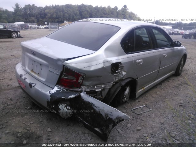 4S3BL616357222150 - 2005 SUBARU LEGACY 2.5I SILVER photo 4