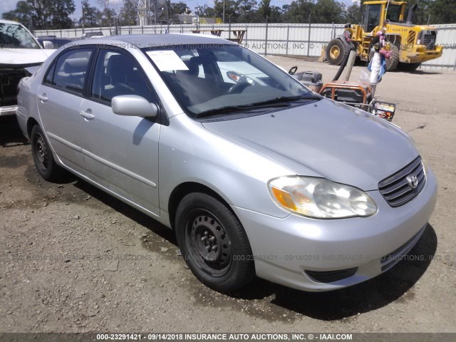 JTDBR32E532001257 - 2003 TOYOTA COROLLA CE/LE SILVER photo 1