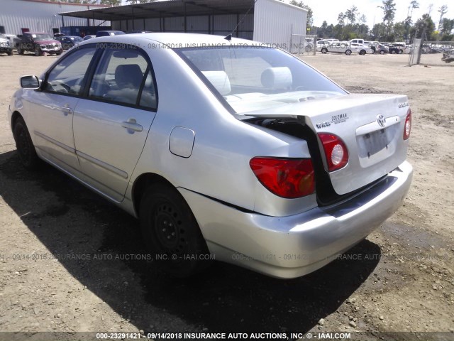 JTDBR32E532001257 - 2003 TOYOTA COROLLA CE/LE SILVER photo 3