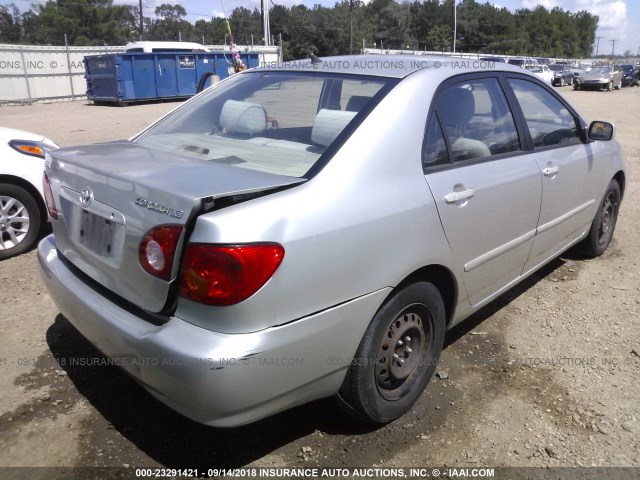 JTDBR32E532001257 - 2003 TOYOTA COROLLA CE/LE SILVER photo 4