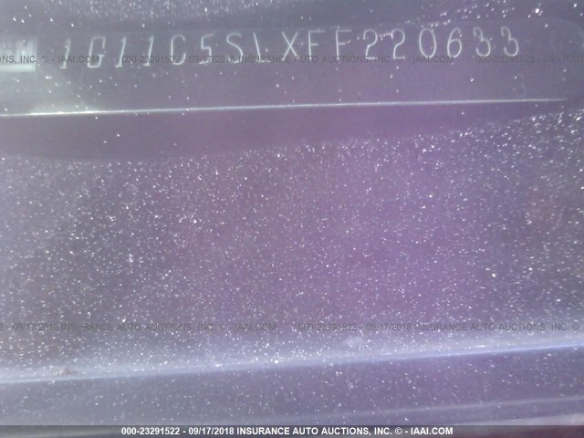 1G11C5SLXFF220633 - 2015 CHEVROLET MALIBU 1LT BURGUNDY photo 9