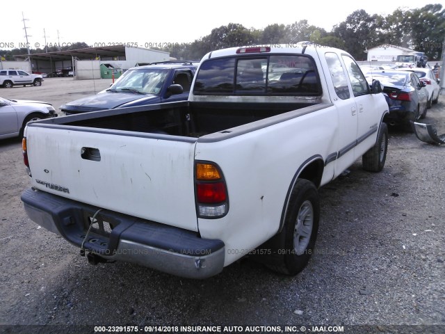 5TBRN341X2S303342 - 2002 TOYOTA TUNDRA ACCESS CAB SR5 WHITE photo 4