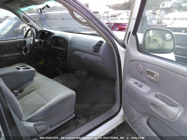 5TBRN341X2S303342 - 2002 TOYOTA TUNDRA ACCESS CAB SR5 WHITE photo 5